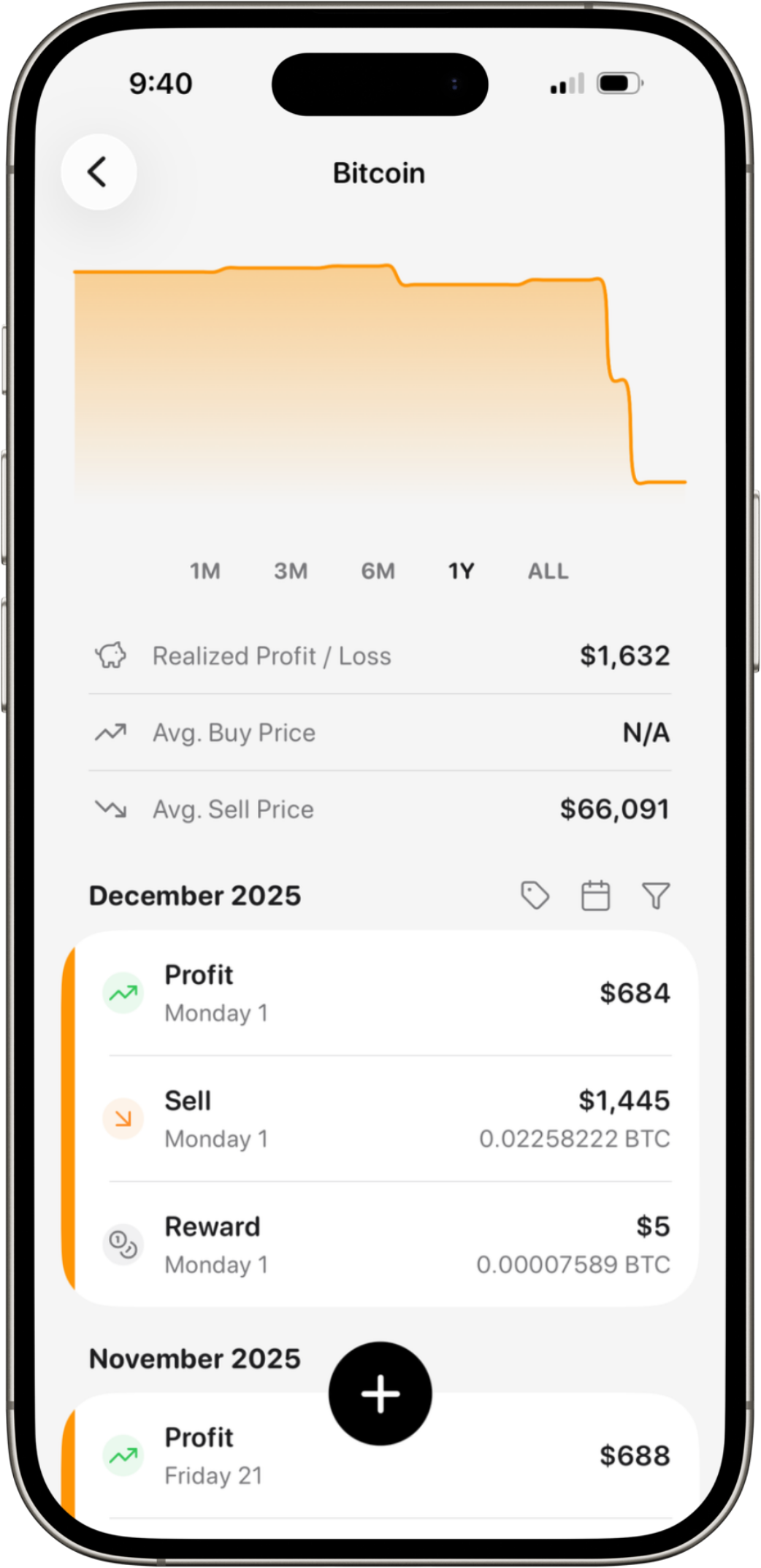 Furoa App Screen showing asset list